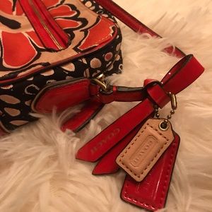 Coach Poppy Floral Scarf Flight CB Bag Desert Sky